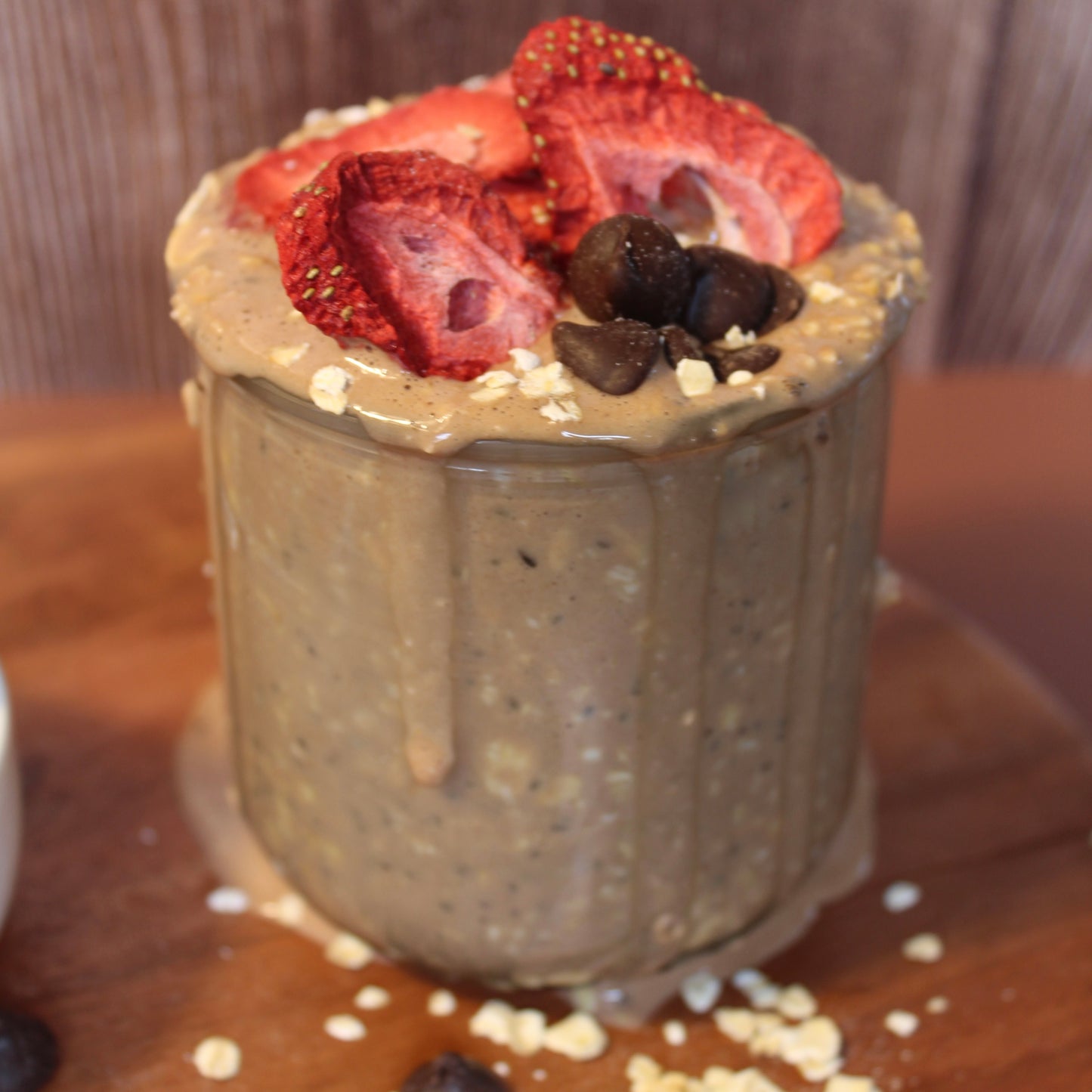 Chocolate Covered Strawberry Overnight Oats
