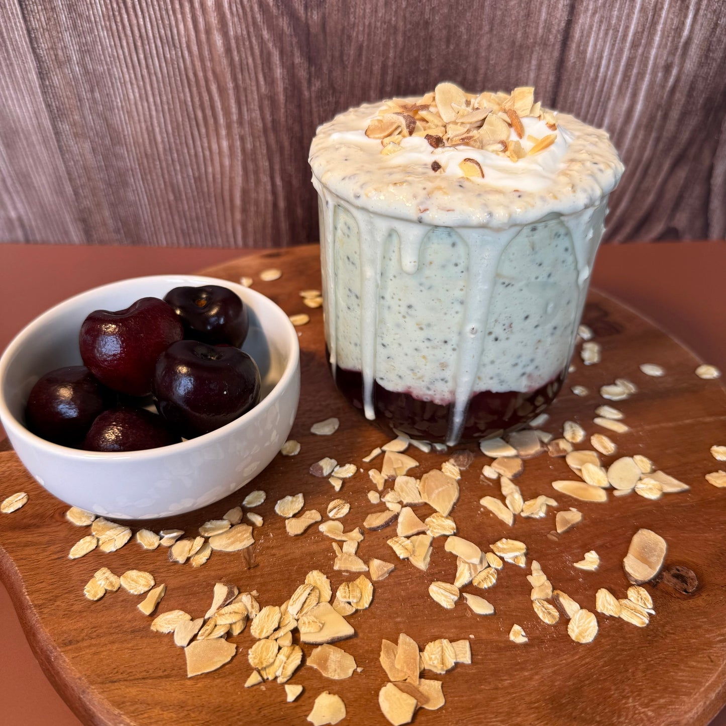 Cherry Almond Tart Overnight Oats