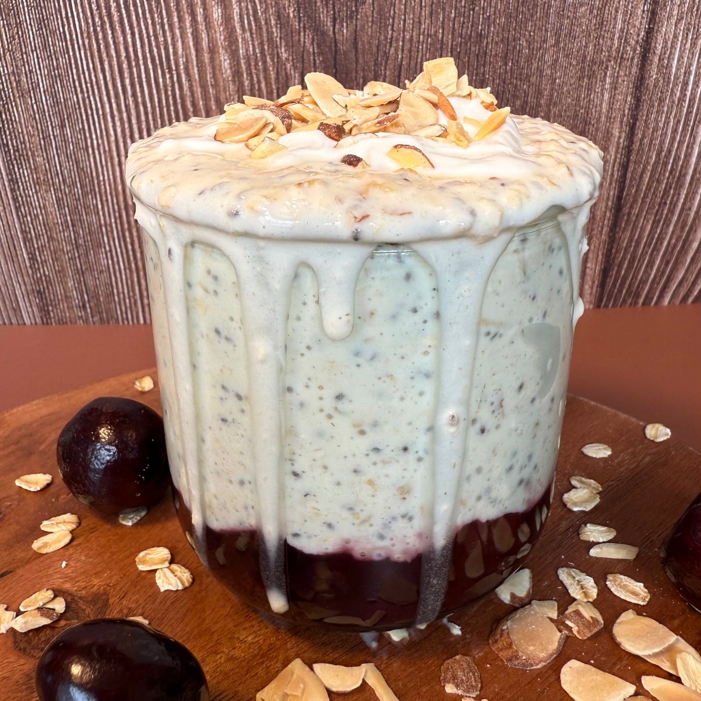 Cherry Almond Tart Overnight Oats