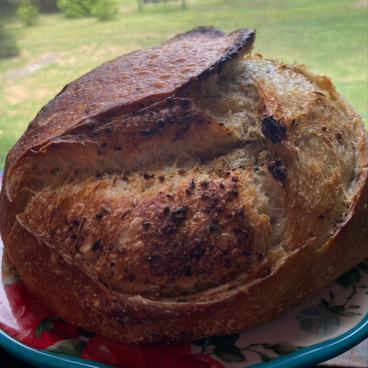 Italian Herb & Cheese Sourdough Loaf