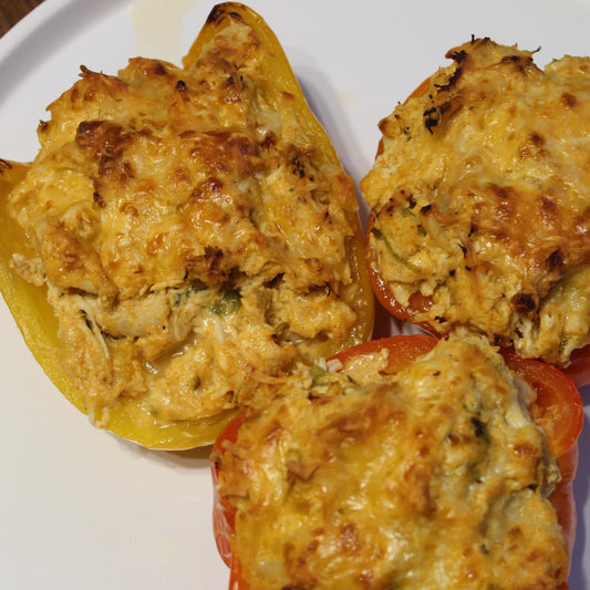 Low Carb Creamy Chicken Stuffed Peppers